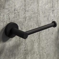 Arezzo Industrial Style Matt Black Toilet Roll Holder