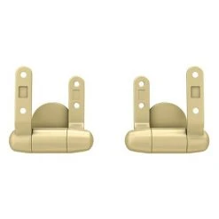 Toreno High Gloss White MDF Bottom Fixing Toilet Seat Brushed Brass Hinges -Jeme Shop MSC020 N BB d4 460