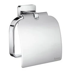 Smedbo Ice Toilet Roll Holder with Cover - Polished Chrome - OK3414