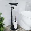 Croydex Matt Black & Bamboo Multi-Function Toilet Butler - PA810021 -Jeme Shop PA810021 P