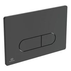Ideal Standard Oleas P1 Matt Black Pneumatic Dual Flush Plate - R0116A6