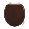 Burlington Bar Hinged Mahogany Toilet Seat with Lift Handles -Jeme Shop S12 A51CHR P