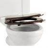 Burlington Soft Close Mahogany Toilet Seat with Lift Handles -Jeme Shop S17 A51CHR P