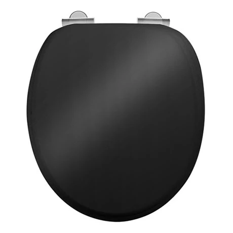 Burlington Soft Close Toilet Seat with Chrome Hinges - Gloss Black 3 Burlington Soft Close Toilet Seat with Chrome Hinges - Gloss Black