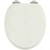 Burlington Soft Close Toilet Seat with Chrome Hinges - Sand