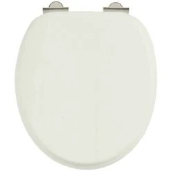 Burlington Soft Close Toilet Seat with Chrome Hinges - Sand