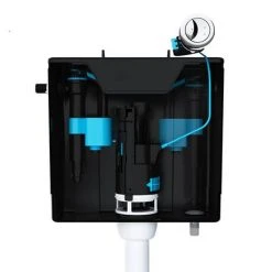 Viva Skylo Bottom & Side Entry Black Concealed Cistern -Jeme Shop SKYCC01 D1 460