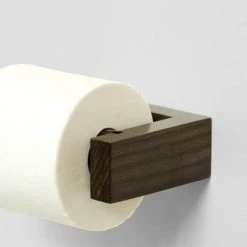 Slimline Toilet Roll Holder Dark Oak -Jeme Shop STRHDO D1 460