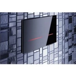 Geberit - Touchless Dual Flush for UP320 Cistern - Sigma80 - Smoked Glass Reflective -Jeme Shop Sigma80 D1 375