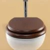 Silverdale Mahogany Wooden High/Low Level Toilet Seat with Nickel Hinges -Jeme Shop Silverdale Mahogany Wooden Seat for High Low Level Toilets p