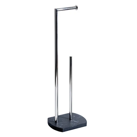 Trafalgar Anthracite Marble Effect Freestanding Toilet Roll & Spare Paper Holder 3 Trafalgar Anthracite Marble Effect Freestanding Toilet Roll & Spare Paper Holder