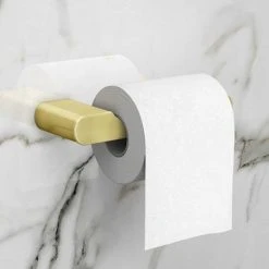 Arezzo Brushed Brass Toilet Roll Holder -Jeme Shop TRH03 BB d1 460