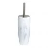 Trafalgar White Marble Effect Polyresin Toilet Brush Holder -Jeme Shop TRWBH P