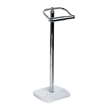 Trafalgar White Marble Effect Freestanding Toilet Roll Holder 3 Trafalgar White Marble Effect Freestanding Toilet Roll Holder