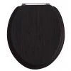Heritage - Standard Toilet Seat with Chrome Hinges - Various Colour Options -Jeme Shop TSBLK101 M