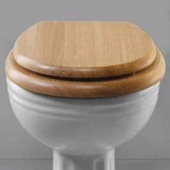 Silverdale BTW Traditional Luxury Light Oak Wooden Toilet Seat