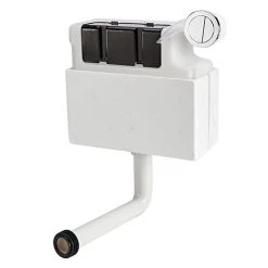 Venice Concealed WC Cistern with Chrome Push Button Flush