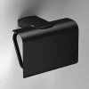 Venice Square Black Toilet Roll Holder with Cover -Jeme Shop VSQBLK73 P