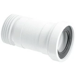McAlpine Straight Flexible WC Pan Connector - Length 170-410mm - WC-F26R