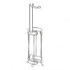 Chrome Wire Freestanding Toilet Roll & Spare Paper Holder -Jeme Shop WFTRSPC P