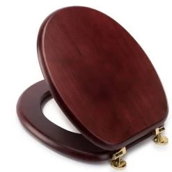 Croydex Mahogany Effect Solid Wood Toilet Seat with Brass Effect Fixings 10 Croydex Mahogany Effect Solid Wood Toilet Seat with Brass Effect Fixings -Jeme Shop WL515202 ai2 460