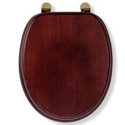 Croydex Mahogany Effect Solid Wood Toilet Seat with Brass Effect Fixings 11 Croydex Mahogany Effect Solid Wood Toilet Seat with Brass Effect Fixings -Jeme Shop WL515202 ai3 460