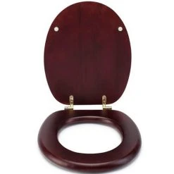 Croydex Mahogany Effect Solid Wood Toilet Seat with Brass Effect Fixings 12 Croydex Mahogany Effect Solid Wood Toilet Seat with Brass Effect Fixings -Jeme Shop WL515202 ai4 460