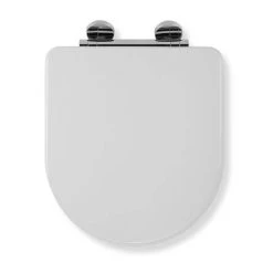 Croydex Garda D-Shape White Flexi-Fix Toilet Seat with Soft Close and Quick Release - WL600922H -Jeme Shop WL600922H D3 460