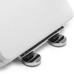 Croydex Garda D-Shape White Flexi-Fix Toilet Seat with Soft Close and Quick Release - WL600922H -Jeme Shop WL600922H D5 460