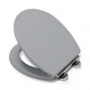Croydex Lugano Grey Flexi-Fix Toilet Seat with Soft Close and Quick Release - WL601031H -Jeme Shop WL601031H P