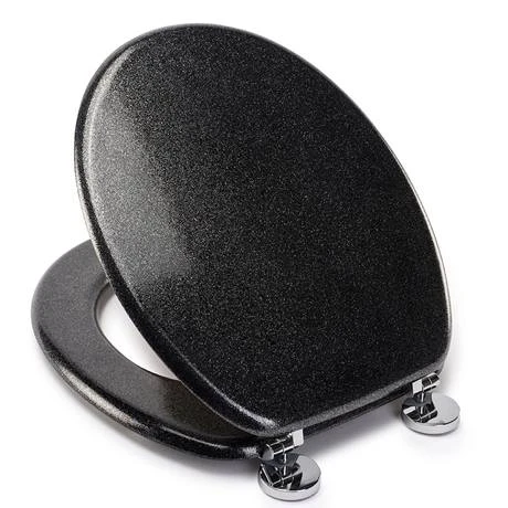 Croydex Flexi-Fix Black Quartz Effect Anti-Bacterial Toilet Seat - WL601821H 7 Croydex Flexi-Fix Black Quartz Effect Anti-Bacterial Toilet Seat - WL601821H - Image 5
