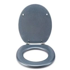 Croydex Flexi-Fix Blue Quartz Effect Anti-Bacterial Toilet Seat - WL601824H -Jeme Shop WL601824H ai3 460