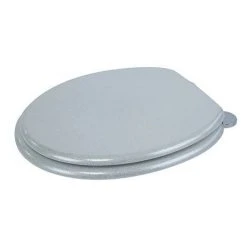 Croydex Flexi-Fix Silver Quartz Effect Anti-Bacterial Toilet Seat - WL601840H -Jeme Shop WL601840H D2 460