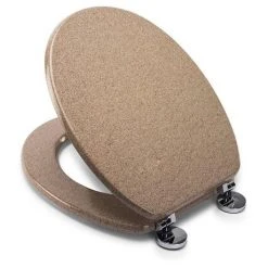 Croydex Flexi-Fix Dorney Sandstone Effect Anti-Bacterial Toilet Seat - WL601915H -Jeme Shop WL601915H ai1 460