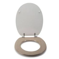 Croydex Flexi-Fix Dorney Sandstone Effect Anti-Bacterial Toilet Seat - WL601915H -Jeme Shop WL601915H ai3 460
