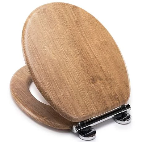 Croydex Flexi-Fix Ontario Teak Effect Anti-Bacterial Toilet Seat with Soft Close and Quick Release - WL602086H 5 Croydex Flexi-Fix Ontario Teak Effect Anti-Bacterial Toilet Seat with Soft Close and Quick Release - WL602086H - Image 3