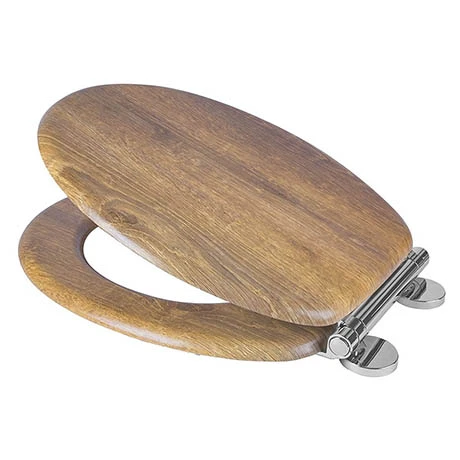 Croydex Flexi-Fix Ontario Teak Effect Anti-Bacterial Toilet Seat with Soft Close and Quick Release - WL602086H 3 Croydex Flexi-Fix Ontario Teak Effect Anti-Bacterial Toilet Seat with Soft Close and Quick Release - WL602086H