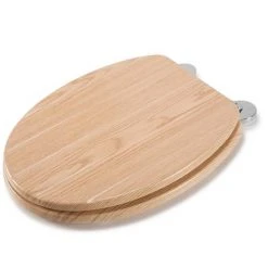 Croydex Flexi-Fix Geneva Oak Effect Anti-Bacterial Toilet Seat - WL602176H -Jeme Shop WL602176H ai3 460