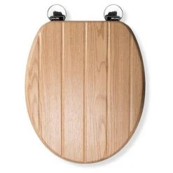 Croydex Flexi-Fix Geneva Oak Effect Anti-Bacterial Toilet Seat - WL602176H -Jeme Shop WL602176H ai5 460