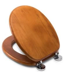 Croydex Flexi-Fix Davos Antique Effect Solid Pine Anti-Bacterial Toilet Seat - WL602250H -Jeme Shop WL602250H ai2 460