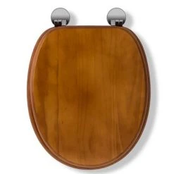 Croydex Flexi-Fix Davos Antique Effect Solid Pine Anti-Bacterial Toilet Seat - WL602250H -Jeme Shop WL602250H ai4 460
