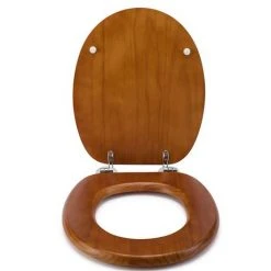 Croydex Flexi-Fix Davos Antique Effect Solid Pine Anti-Bacterial Toilet Seat - WL602250H -Jeme Shop WL602250H ai5 460
