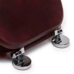 Croydex Flexi-Fix Davos Mahogany Effect Solid Pine Anti-Bacterial Toilet Seat - WL602252H -Jeme Shop WL602252H ai2 460