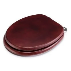 Croydex Flexi-Fix Davos Mahogany Effect Solid Pine Anti-Bacterial Toilet Seat - WL602252H -Jeme Shop WL602252H ai4 460