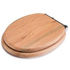 Croydex Flexi-Fix Rutland Solid Oak Anti-Bacterial Toilet Seat with Soft Close and Quick Release - WL602376H -Jeme Shop WL602376H ai5 460
