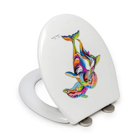 Croydex Hannah McWave Flexi-Fix Toilet Seat by Steven Brown Art - WL604222H 4 Croydex Hannah McWave Flexi-Fix Toilet Seat by Steven Brown Art - WL604222H - Image 2
