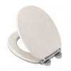 Croydex Maitland White Oak Effect Flexi-Fix Toilet Seat with Soft Close and Quick Release - WL605122H -Jeme Shop WL605122H P