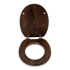 Croydex Molvena Walnut Effect Flexi-Fix Toilet Seat - WL610477H -Jeme Shop WL610477H D2 460