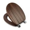 Croydex Molvena Walnut Effect Flexi-Fix Toilet Seat - WL610477H -Jeme Shop WL610477H P
