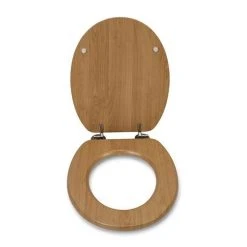 Croydex Tramonti Oak Effect Flexi-Fix Toilet Seat - WL610576H -Jeme Shop WL610576H D2 460